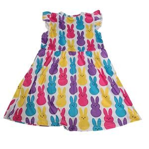 Easter peeps little chick Girls dress Size 7y Kidcore Easter Holiday SPring
